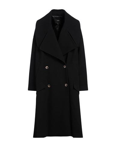 Shop Pinko Woman Coat Black Size 8 Wool, Nylon