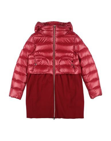 Shop Herno Toddler Girl Puffer Brick Red Size 6 Wool, Polyamide