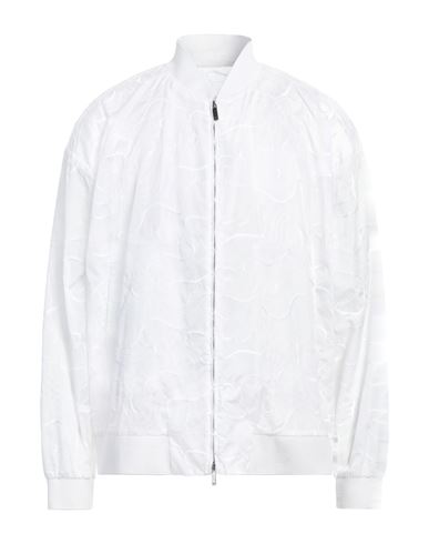 Emporio Armani Man Jacket White Size 40 Polyamide