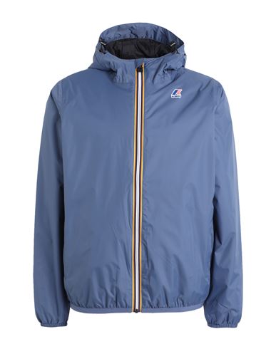 Shop K-way Le Vrai 3.0 Claude Warm Man Jacket Slate Blue Size Xxl Polyamide