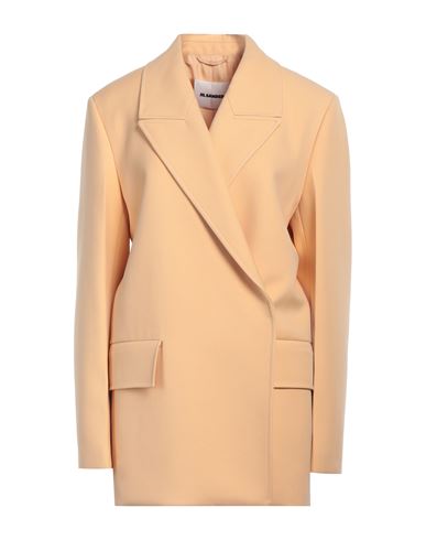 Jil Sander Woman Overcoat & Trench Coat Apricot Size 6 Virgin Wool, Polyamide In Orange