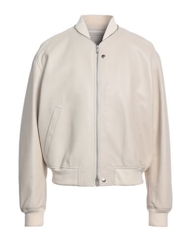 Shop Jil Sander Man Jacket Off White Size 42 Ovine Leather