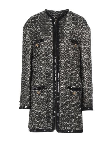 Shop Giambattista Valli Woman Coat Black Size 4 Polyamide, Cotton, Synthetic Fibers, Wool, Recycled Wool
