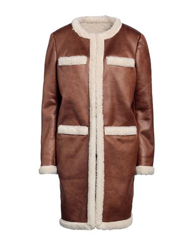 Shop Dsquared2 Woman Coat Brown Size 8 Polyester