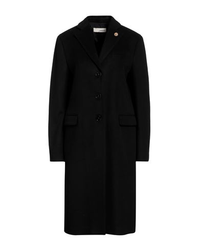 Shop Lardini Woman Coat Black Size 10 Virgin Wool, Cashmere