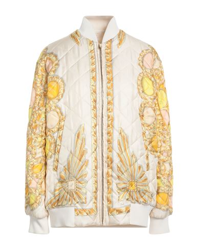 Pucci Woman Jacket Ocher Size Xl Silk, Viscose, Polyamide, Elastane In Yellow