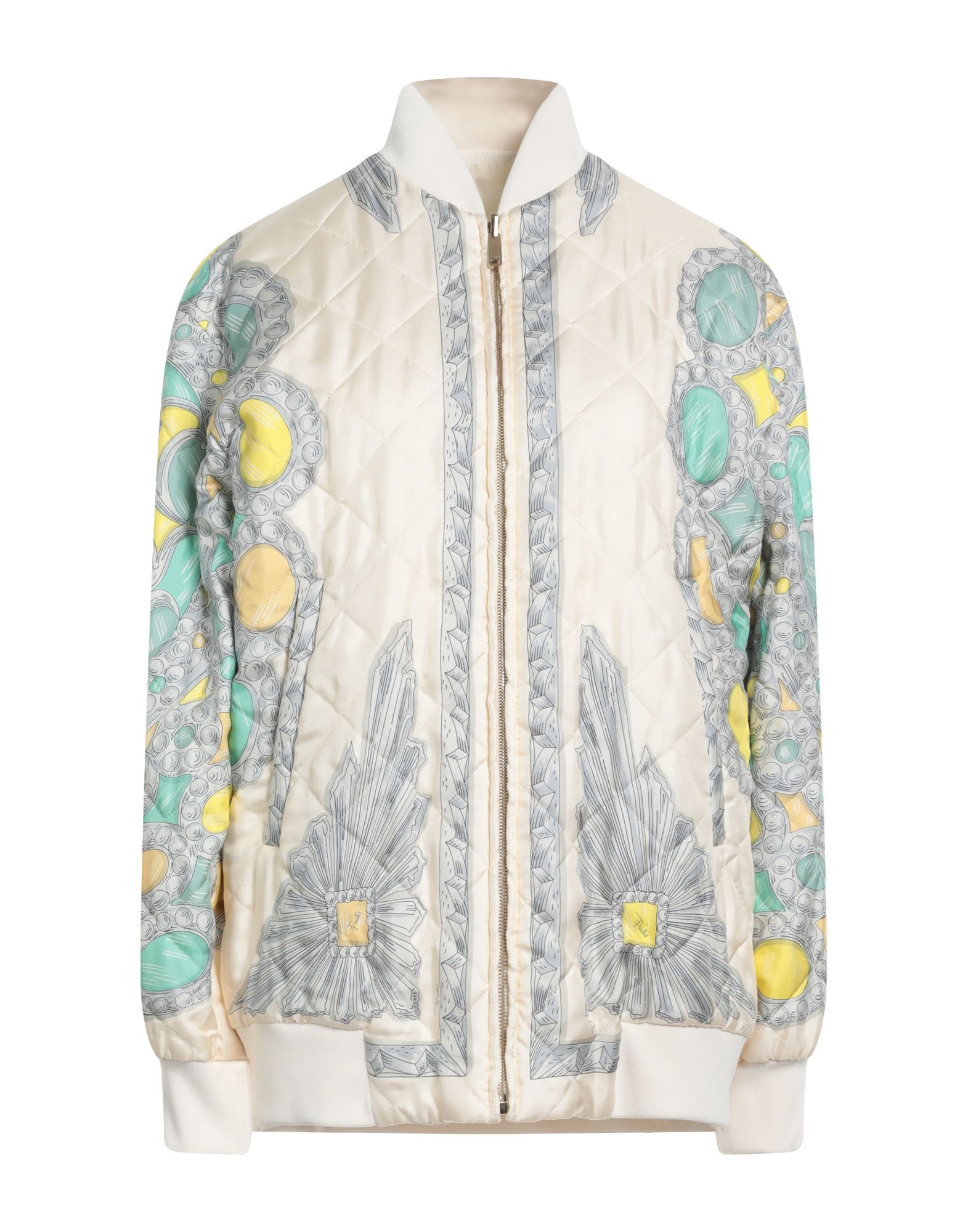 《セール開催中》PUCCI レディース ジャケット＆ブルゾン ターコイズブルー S シルク 100% / レーヨン / ナイロン / ポリウレタン