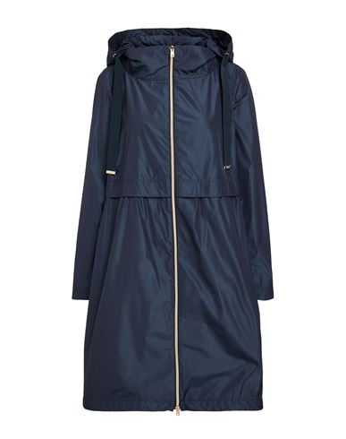 Herno Woman Overcoat & Trench Coat Navy Size 4 Polyester In Blue