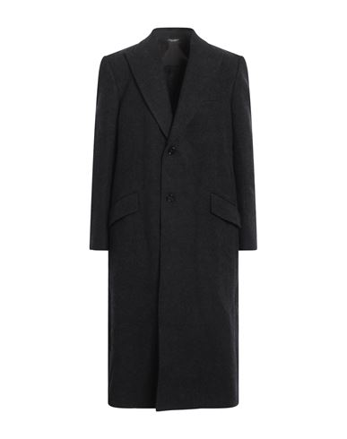 Shop Dolce & Gabbana Man Coat Steel Grey Size 40 Virgin Wool