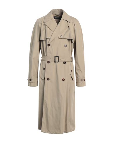 Shop Dolce & Gabbana Man Overcoat & Trench Coat Sand Size 46 Cotton In Beige