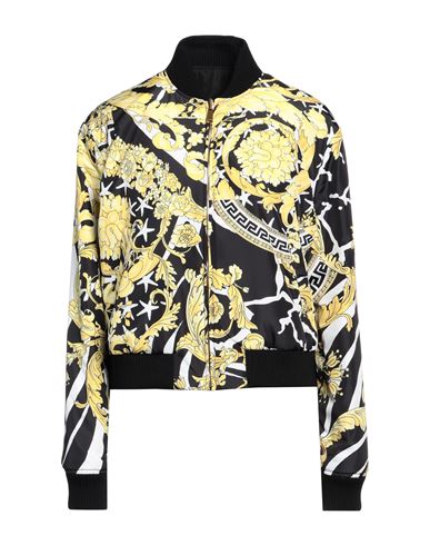 Shop Versace Woman Jacket Yellow Size 8 Polyester, Wool, Acrylic, Polyamide, Elastane