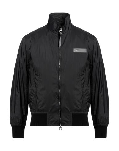 Shop Ferragamo Man Jacket Black Size 40 Polyamide, Calfskin, Wool, Elastane