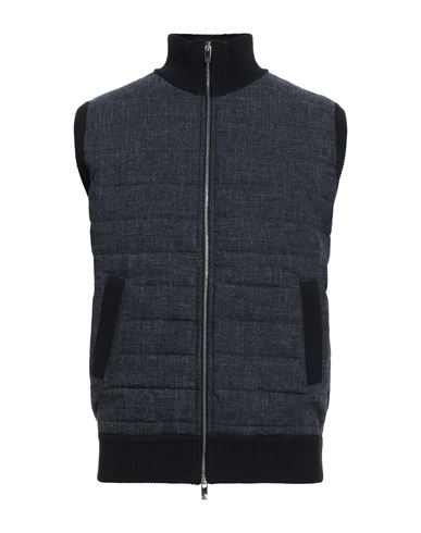 Shop Tombolini Man Jacket Navy Blue Size 40 Virgin Wool, Cotton, Linen