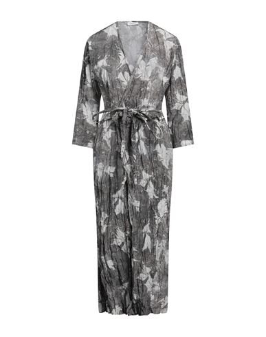 Shop Lemaire Woman Midi Dress Dove Grey Size 4 Silk, Viscose, Metallic Fiber