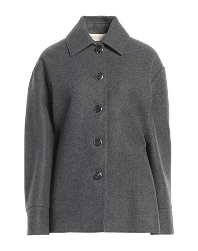 Shop Durazzi Woman Jacket Lead Size 6 Virgin Wool, Polyamide, Alpaca Wool In Grey