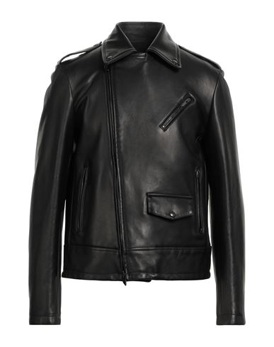 Shop Salvatore Santoro Man Jacket Black Size 44 Ovine Leather