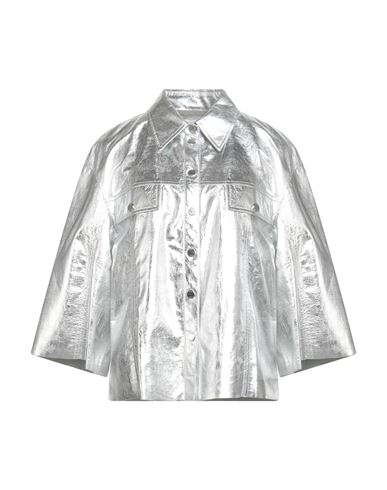 Shop Drome Woman Jacket Silver Size M Lambskin