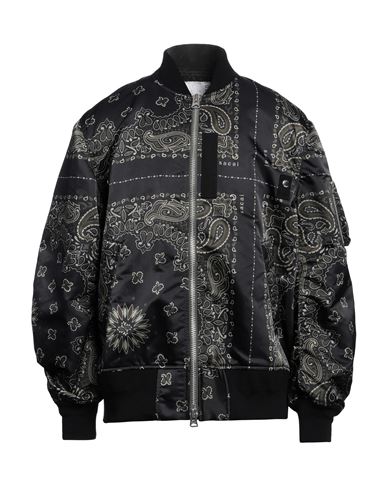 Sacai Man Jacket Black Size 3 Nylon, Polyester