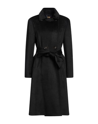 Cavalli Class Woman Coat Black Size 6 Wool, Polyester, Acrylic