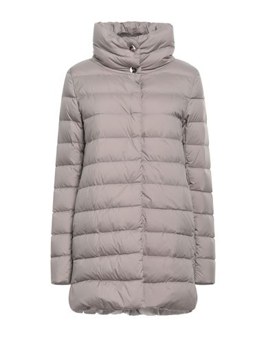 Shop Herno Woman Down Jacket Dove Grey Size 6 Polyamide, Polyurethane Coated