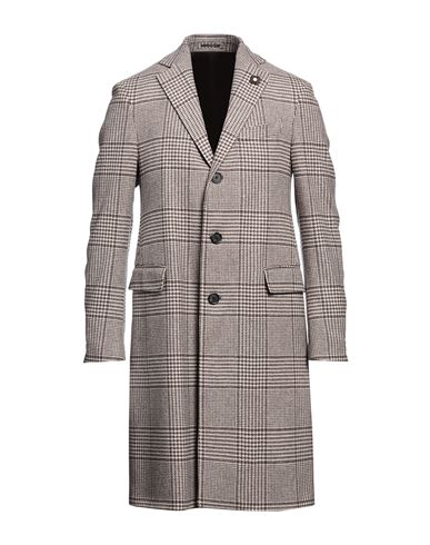 Shop Lardini Man Coat Brown Size 38 Wool