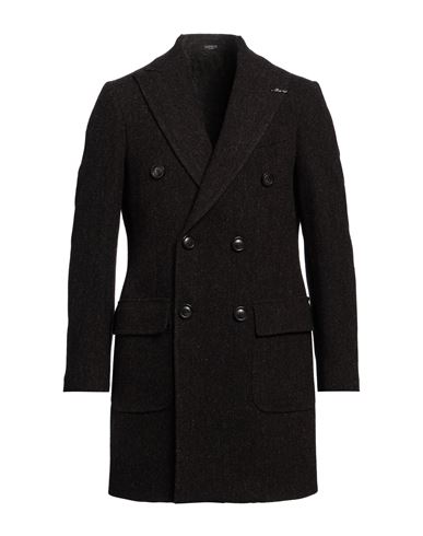 Breras Milano Man Coat Dark Brown Size 44 Virgin Wool