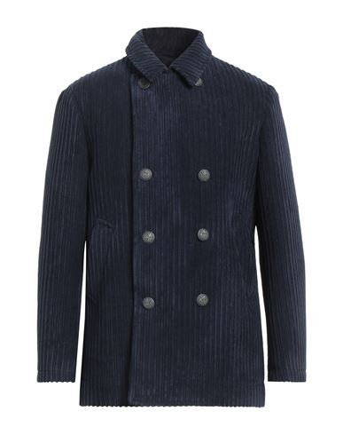 Barbati Man Overcoat & Trench Coat Midnight Blue Size 42 Polyester, Polyethylene, Elastane