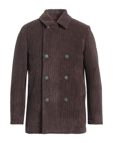 Barbati Man Overcoat & Trench Coat Brown Size 42 Polyester, Polyethylene, Elastane
