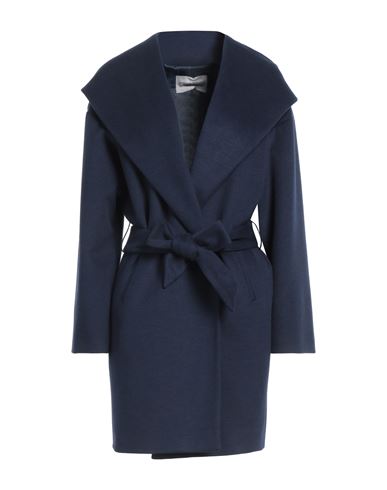 Atelier Borgo 12 Woman Coat Midnight Blue Size 6 Polyester, Polyamide, Viscose