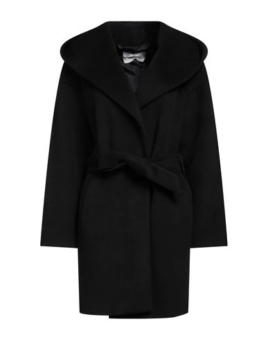 Atelier Borgo 12 Woman Coat Black Size 6 Polyester, Polyamide, Viscose