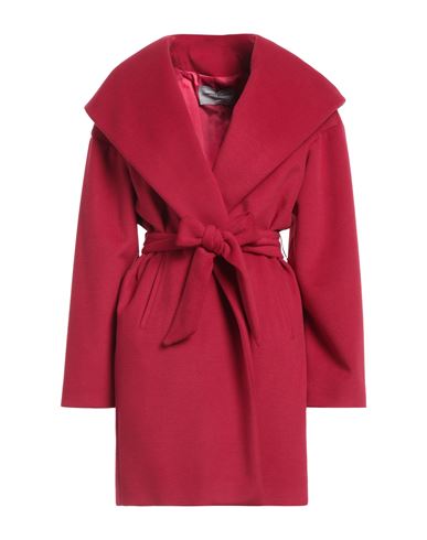 Atelier Borgo 12 Woman Coat Red Size 8 Polyester, Polyamide, Viscose In Pink