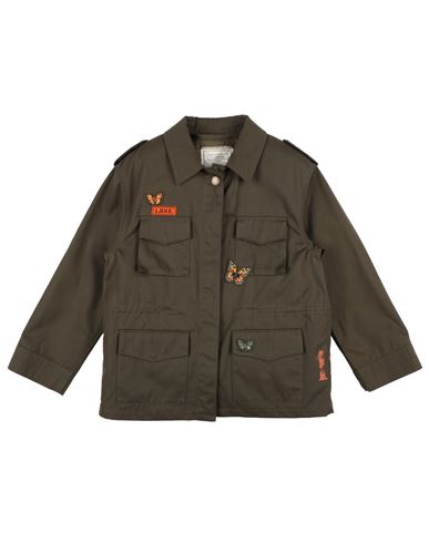 Dolce & Gabbana Babies'  Toddler Girl Jacket Military Green Size 5 Polyester, Cotton, Viscose, Elastane