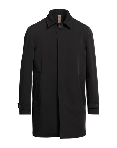Squad² Man Overcoat & Trench Coat Black Size 46 Polyester, Lycra