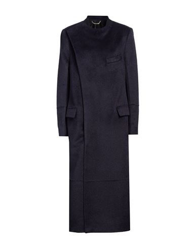 Victoria Beckham Woman Coat Dark Purple Size 8 Alpaca Wool, Wool, Polyamide, Brass In Black