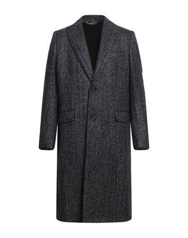 Shop Dolce & Gabbana Man Coat Lead Size 40 Wool, Alpaca Wool, Polyamide In Grey