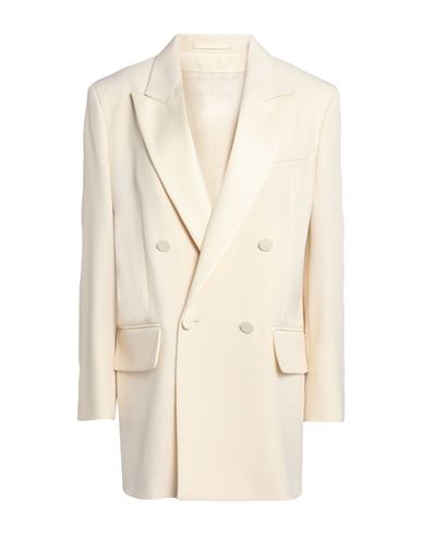 Max Mara Woman Blazer Ivory Size 8 Virgin Wool, Elastane, Polyester In Neutral