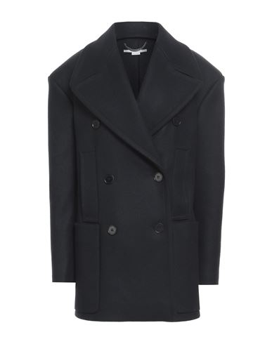 Shop Stella Mccartney Woman Coat Midnight Blue Size 4-6 Wool