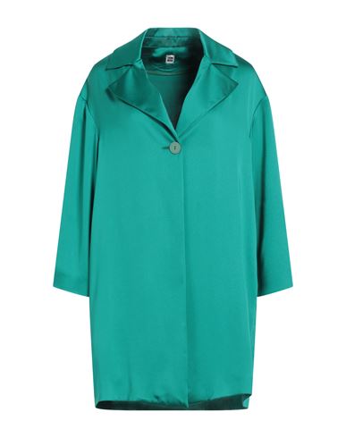 Sera Nera Woman Overcoat & Trench Coat Emerald Green Size 6 Polyester