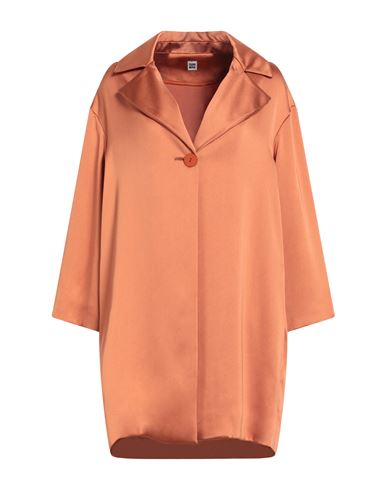 Sera Nera Woman Overcoat & Trench Coat Orange Size 6 Polyester