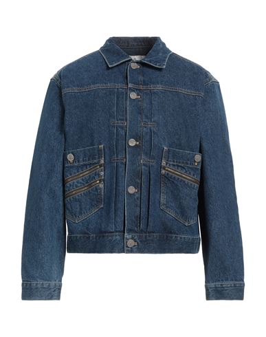 Shop Vivienne Westwood Man Denim Outerwear Blue Size L Cotton