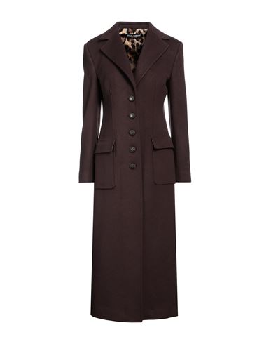 Shop Dolce & Gabbana Woman Coat Dark Brown Size 10 Virgin Wool, Cashmere