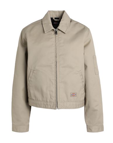 Shop Dickies Lined Eisenhower Crop W Rec Khaki Woman Jacket Sage Green Size L Polyester, Cotton