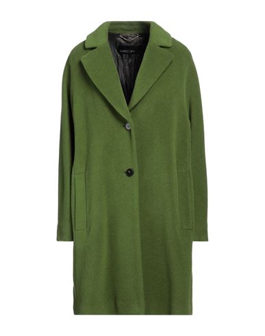 Marc Cain Woman Coat Green Size 5 Alpaca Wool, Virgin Wool, Polyamide