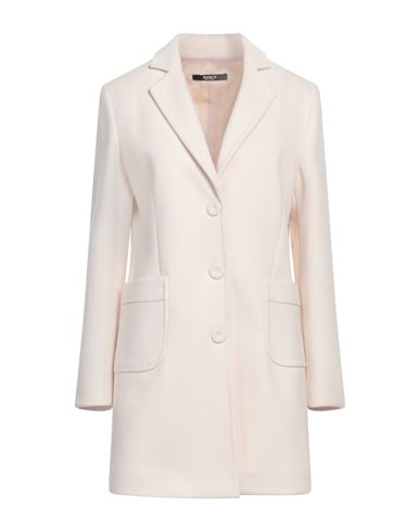 Shop Siste's Woman Coat Cream Size 10 Polyester In White