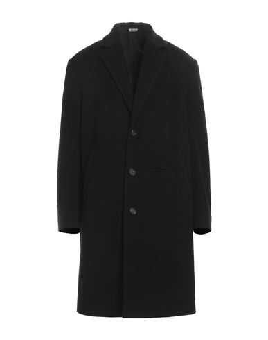 Shop Alexander Mcqueen Man Coat Black Size 40 Wool, Cashmere