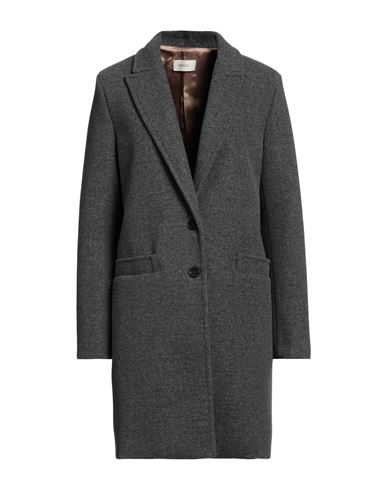 Vicolo Woman Coat Grey Size L Polyester In Black