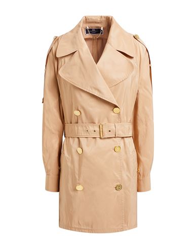 Shop Elisabetta Franchi Woman Overcoat & Trench Coat Camel Size 8 Polyester In Beige
