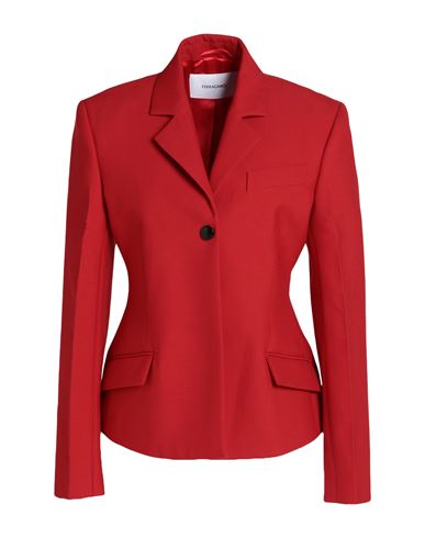 Ferragamo Woman Blazer Red Size 4 Virgin Wool