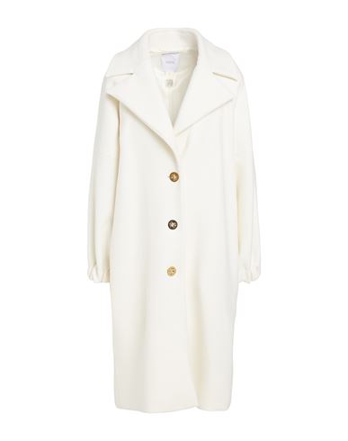 Patou Woman Coat Cream Size 6 Virgin Wool, Nylon In White