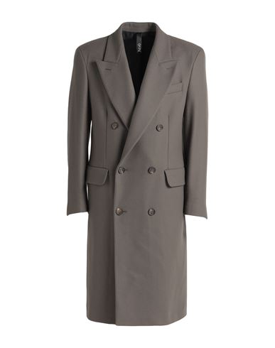 Shop Hevo Hevò Man Coat Dove Grey Size 42 Pure Virgin Wool Iws, Polyamide